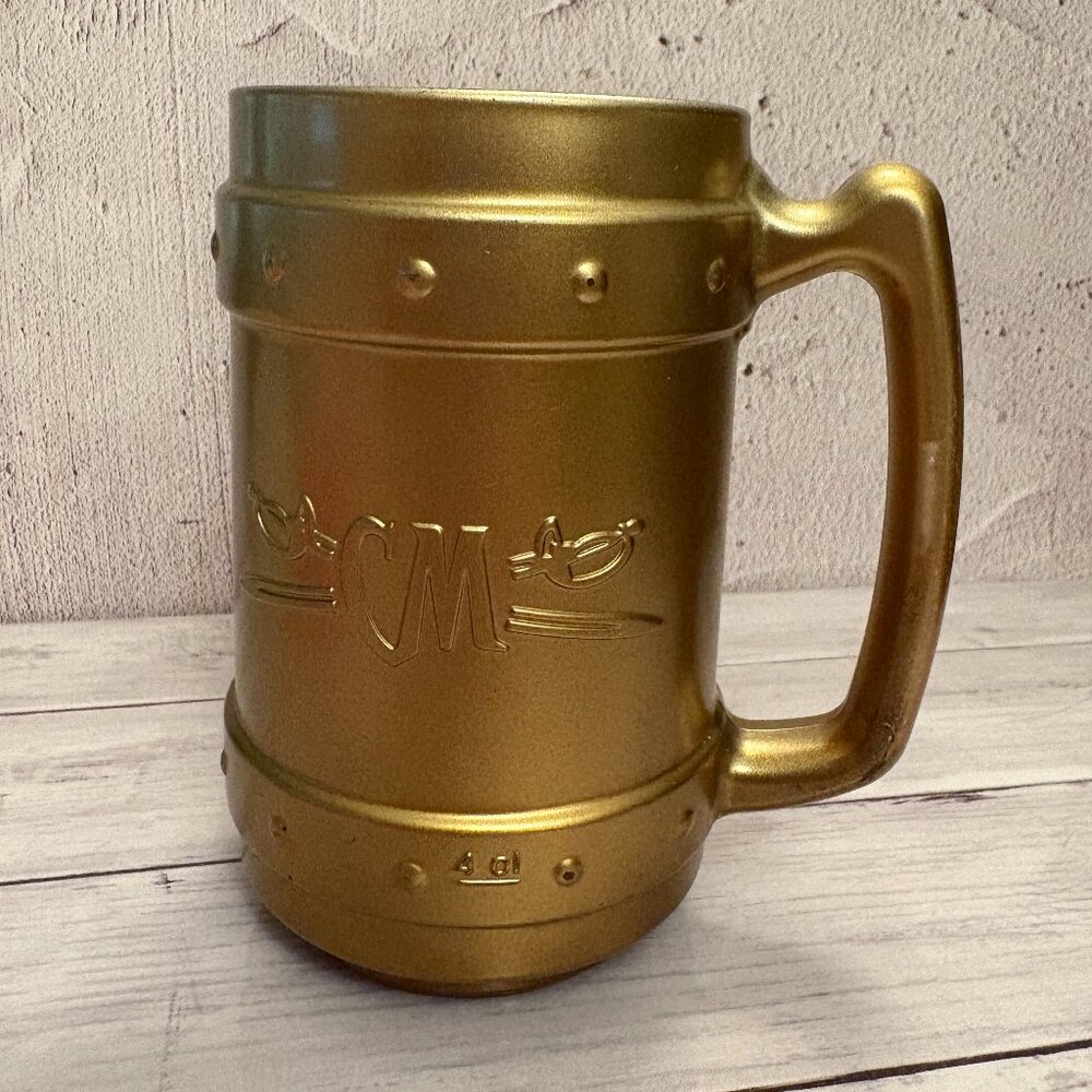 Captain Morgan Gold Tone Embossed Heavy Rum 5" Tankard Pasabahce Mug(SKU: 108MI)